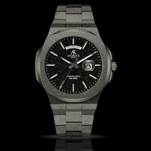 Asorock Watches All Black Frosted Stardust Constellation Day Date Mens watch